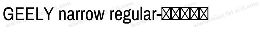 GEELY narrow regular字体转换